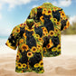 Turtle Peaceful Relaxing Calm Beach Ship Sails Hawaiian Shirt Fabric Pattern Detail For Thoughtful Gifting