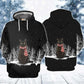 Black Cat Snow Night Hoodie For Nature Inspired Streetwear Weekend Trips And Comfort