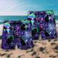 Haunted Black Cat Dark Night Beach Shorts Pattern Detail For Weekend Travel And Vacation Ready Style