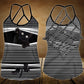 Black Cat Artistic Hollow Tank Top For Active Lifestyles And Weekend Style
