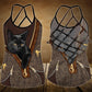 Black Cat Artistic Hollow Tank Top For Active Days And Thoughtful Gifting