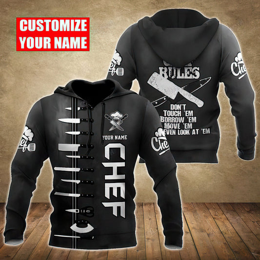 Black Chef Personalized Hoodie For Relaxed Daily Wear Weekend Outings And Thoughtful Gifting