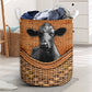Black Cow Rattan Texture Laundry Basket For Room Home Organizer
