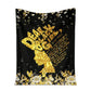 Black Girl Dear Black Girl Faux Glitter Print African American Flannel Blanket For Cozy Bedroom Sofa Decor