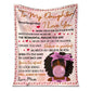Black Girl To My Daughter African American Lovely Flannel Blanket For Cozy Bedroom Sofa Decor