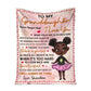 Black Girl To My Granddaughter African Flannel Blanket For Cozy Bedroom Sofa Decor