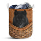 Small Size Black Wolf Rattan Texture Laundry Basket For Bathroom Bedroom Storage