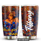 Black Woman Love Floral Personalized 20 Oz Tumbler For Coffee Travel And Daily Drinks