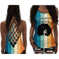 Black Woman Love Peace Bold Hollow Tank Top For Yoga Workouts And Festival Wear
