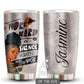 Black Woman Powerful Work Hard Personalized 20 Oz Tumbler For Coffee Travel And Daily Drinks