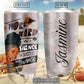 Black Woman Powerful Work Hard Personalized 20 Oz Tumbler For Coffee Travel And Daily Drinks