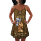 Black Who I Am V-Neck Sleeveless Cami Dress For Sunny Getaways And Thoughtful Gifting