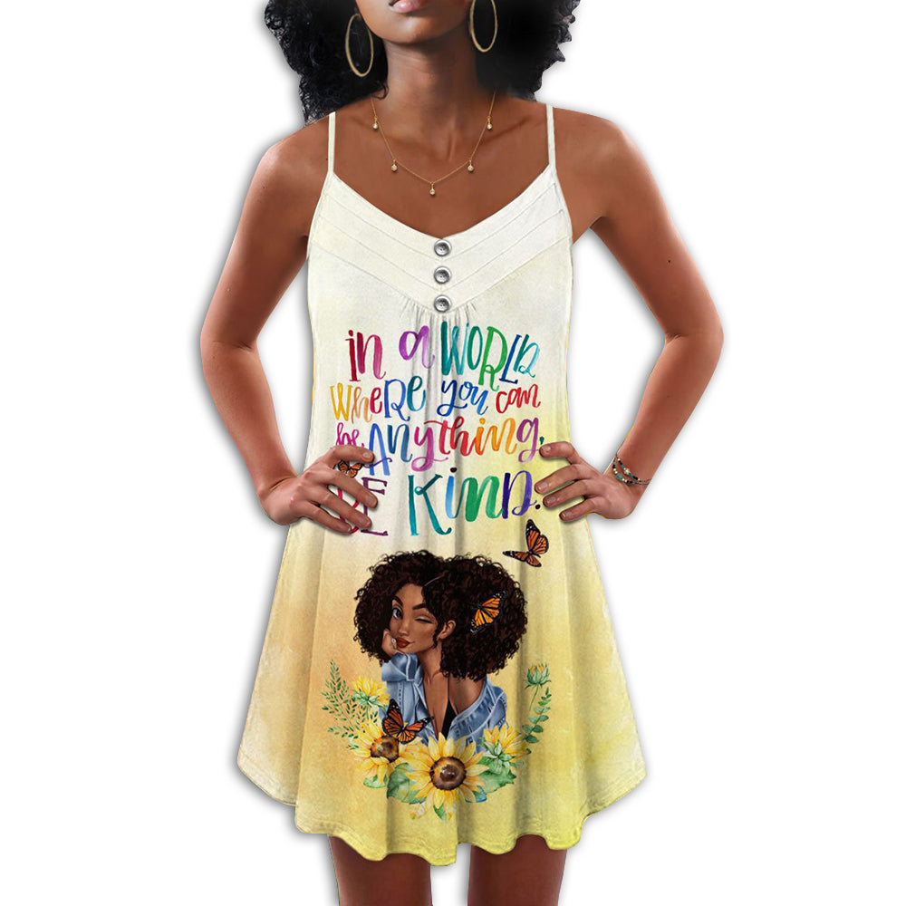 Black Be Kind V-Neck Sleeveless Cami Dress For Outdoor Events And Comfortable Summer Outfits