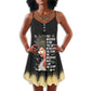 Black I Am Storm V-Neck Sleeveless Cami Dress For Parties And Relaxed Everyday Styling