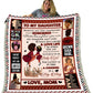 Black Woman To My Daughter From Mom Flannel Blanket For Cozy Bedroom Sofa Decor