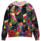 Black Cat Colorful Flowers Sweater For Animal Lovers Casual Wear Holidays And Thoughtful Gifting