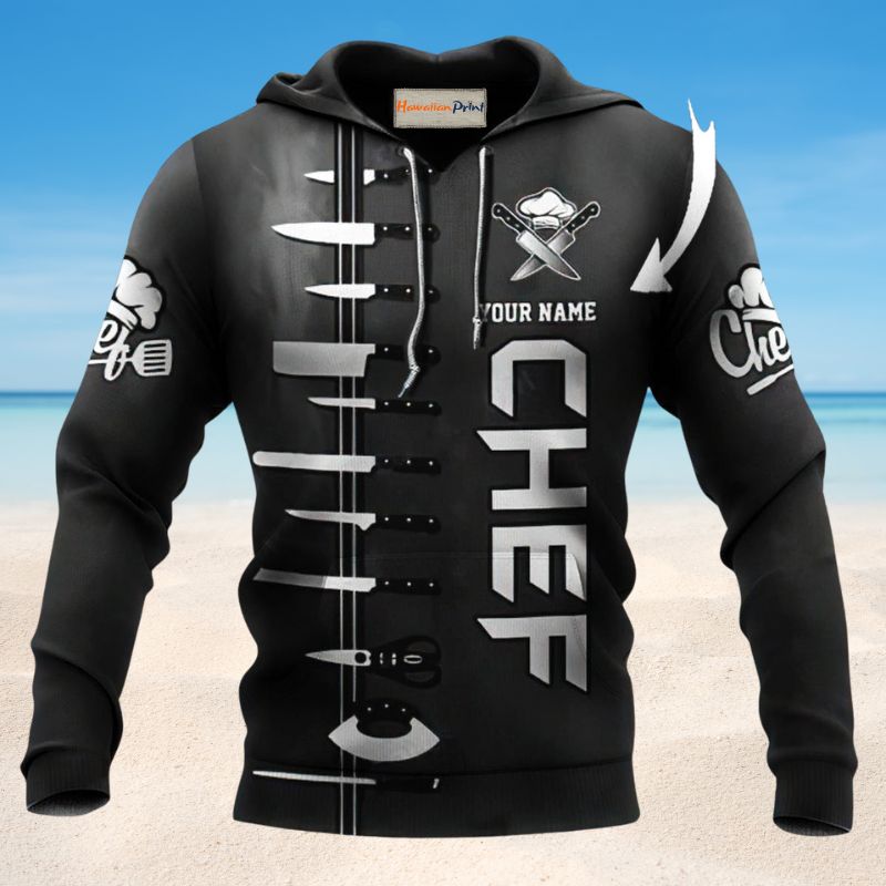 Black Chef Personalized Hoodie For Everyday Wear Outdoor Adventures And Comfortable Style