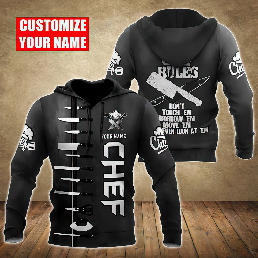 Black Chef Personalized Hoodie For Everyday Wear Outdoor Adventures And Comfortable Style