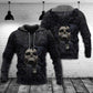 Black Strong Skull Hoodie For Alternative Events Seasonal Outings And Gift Ideas