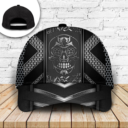 Black Sugar Skull Classic Cap For Comfortable Daily Wear Travel And Weekend Outings