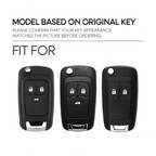 Black Warrior-Style TPU Car Key Fob Cover for Chevrolet Malibu, Captiva, Cruze, Aveo, Trax & Sail; Opel/Vauxhall Astra J & Corsa