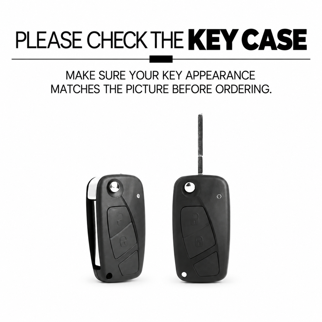Black Warrior-Style TPU Car Key Fob Cover for Fiat 500, Panda, Idea, Stilo, Ducato, Punto, Grande Punto, Bravo & Doblo