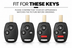 Black Warrior-Style TPU Car Key Fob Cover for Honda Fit, Civic, Jazz, Pilot, Accord, CR-V, Freed, StepWGN & Insight