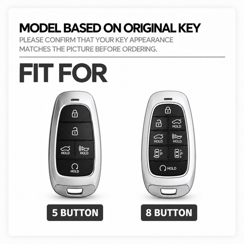 Black Warrior-Style TPU Car Key Fob Cover for Hyundai Sonata SEL, EV6, EV8, IONIQ 5, Nexo, Fe, Tucson & Staria – DN8 – 5/8 Buttons