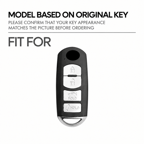 Black Warrior-Style TPU Car Key Fob Cover for Mazda 2, 3, 6, Demio, Atenza, Axela, CX-5, CX-3, CX-7, CX-9 & CX-30 – 2016–2019