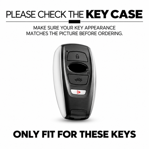 Black Warrior-Style TPU Car Key Fob Cover for Subaru Ascent, Crosstrek, XV, BRZ, Forester, Impreza, Legacy & Outback