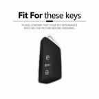 Black Warrior-Style TPU Car Key Fob Cover for Volkswagen Golf 8 MK8, GTI, GTD, R, ID.3 & ID.4 – 2020