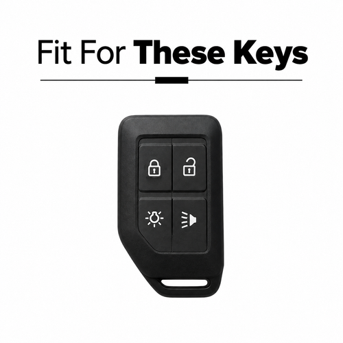 Black Warrior-Style TPU Car Key Fob Cover for Volvo FM, FH & FH16 Trucks, Tractors & Heavy-Duty Vehicles