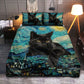 Black Cat Night Bedding Cover For Pet Lover Bedroom Decor