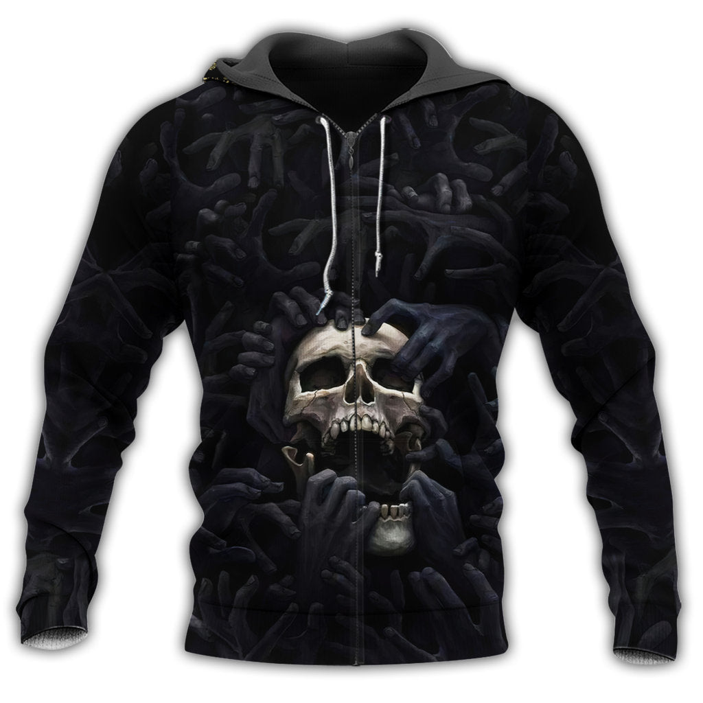 Black Strong Classic Skull Hoodie For Distinctive Streetwear Holidays And Thoughtful Gifts