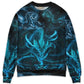 Blue Dragon Lightning Witch Fantasy Sweater For Alternative Fashion Events And Thoughtful Seasonal Gifts