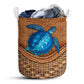 Small Size Turtle Blue Turtle Rattan Texture Laundry Basket For Bathroom Bedroom Storage