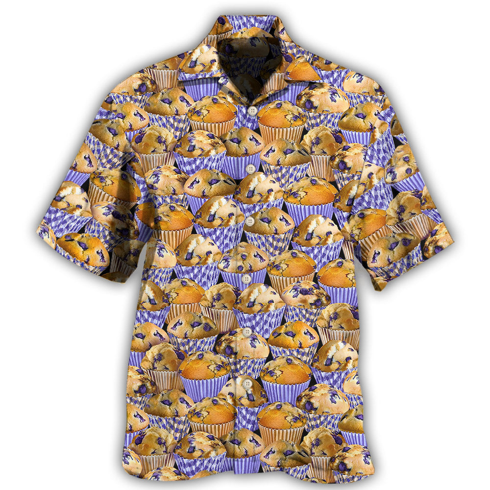 Blueberry Cake Baking Hawaiian Shirt For Tropical Holidays, Outdoor Gatherings, And Everyday Comfort