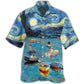 Boat Mysterious Sky Hawaiian Shirt For Island Vacations, Resort Wear, And Relaxed Seasonal Style