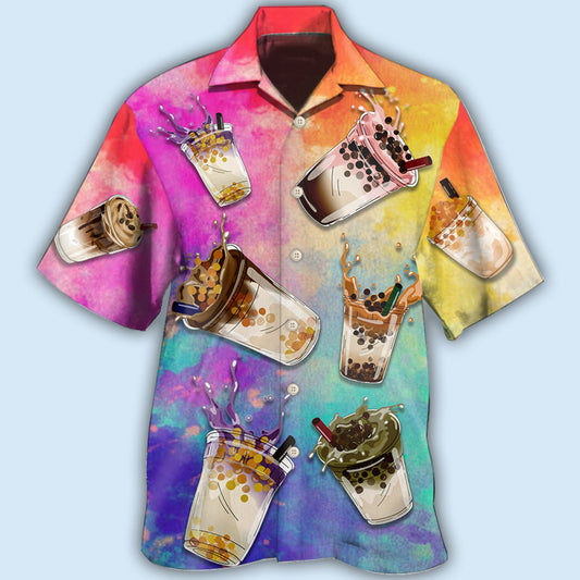 Boba Milk Tea Hawaiian Shirt For Beach Days, Summer Outings, And Thoughtful Gift Giving