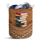 Small Size Book 2 Rattan Texture Style Laundry Basket For Bathroom Bedroom Storage