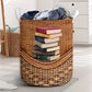 Book 2 Rattan Texture Style Laundry Basket For Room Home Organizer