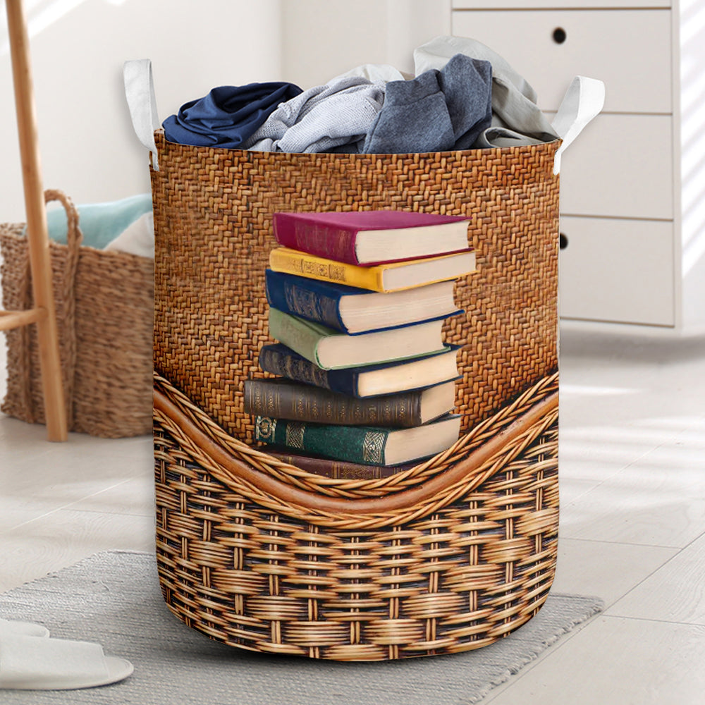 Book 2 Rattan Texture Style Laundry Basket For Room Home Organizer