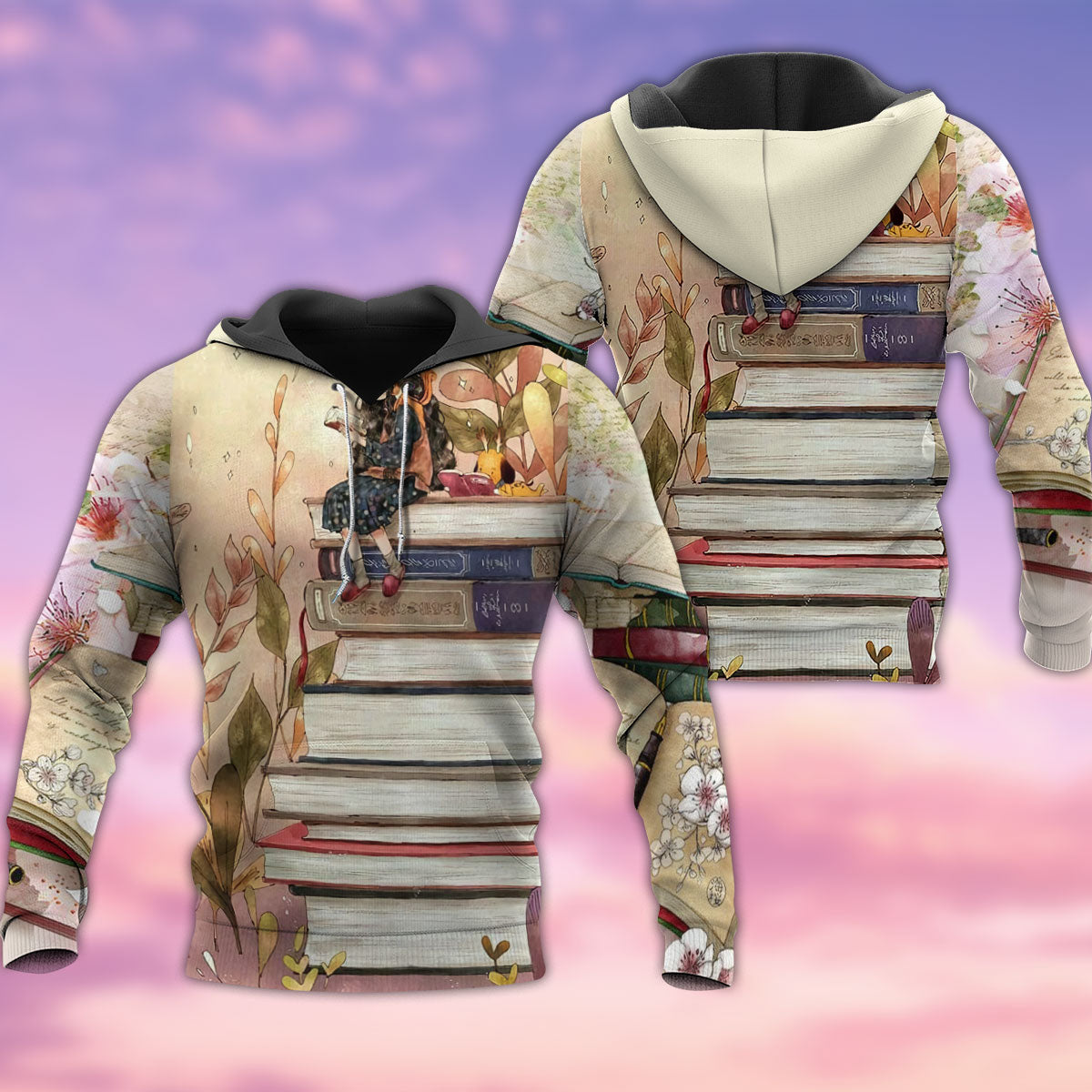 Book Girl Loves Books Hoodie For Weekend Trips Relaxed Outfits And Thoughtful Gifting