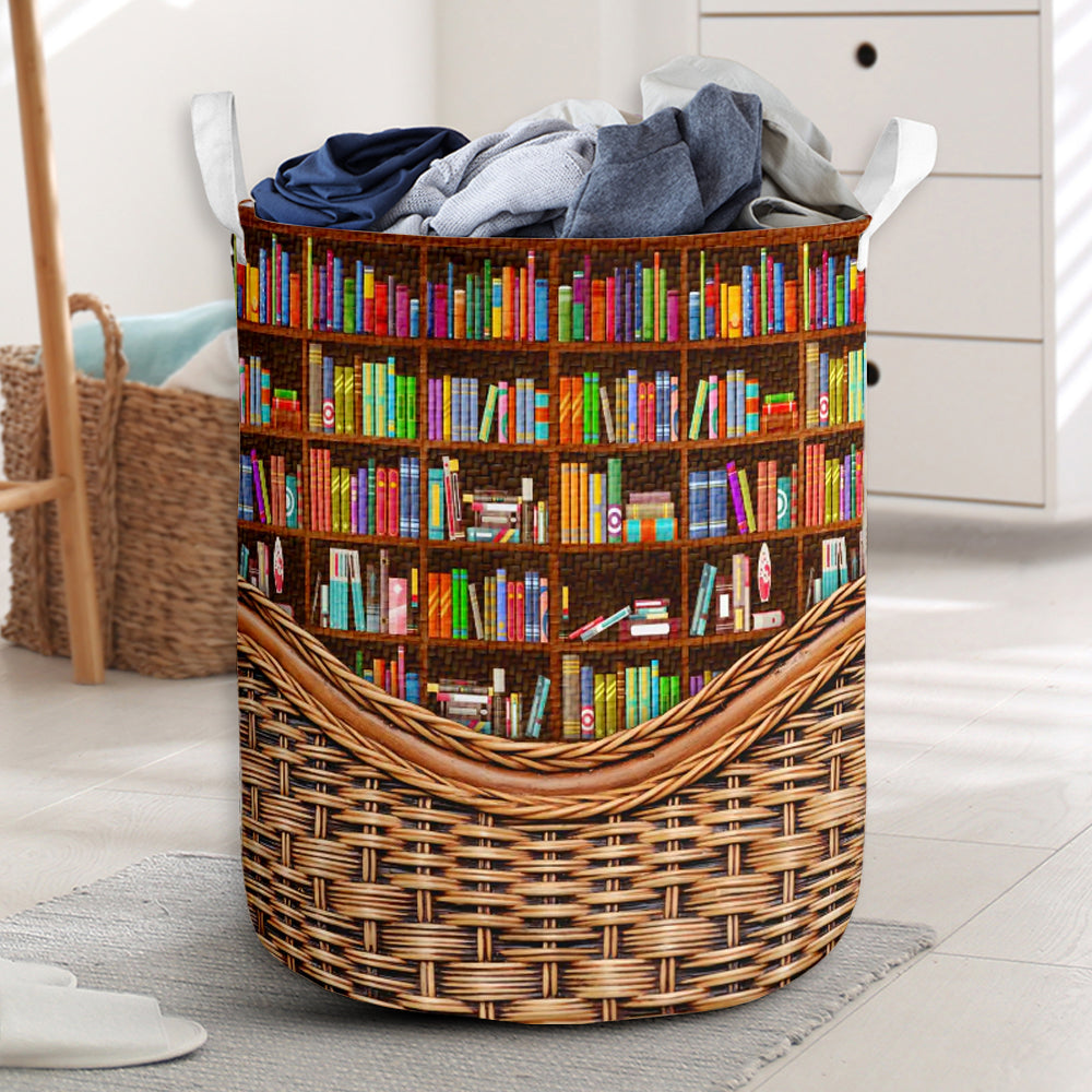 Book Rattan Texture Style Laundry Basket For Room Home Organizer