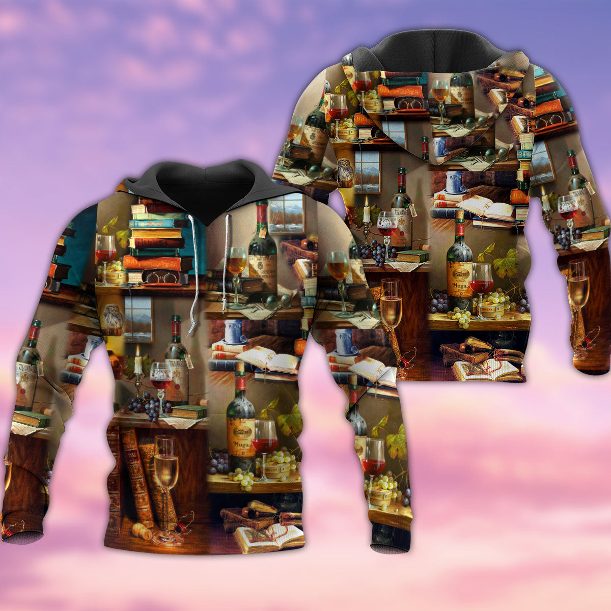 Book Fine Drink Hoodie For Comfortable Daily Outfits Holidays And Casual Wear