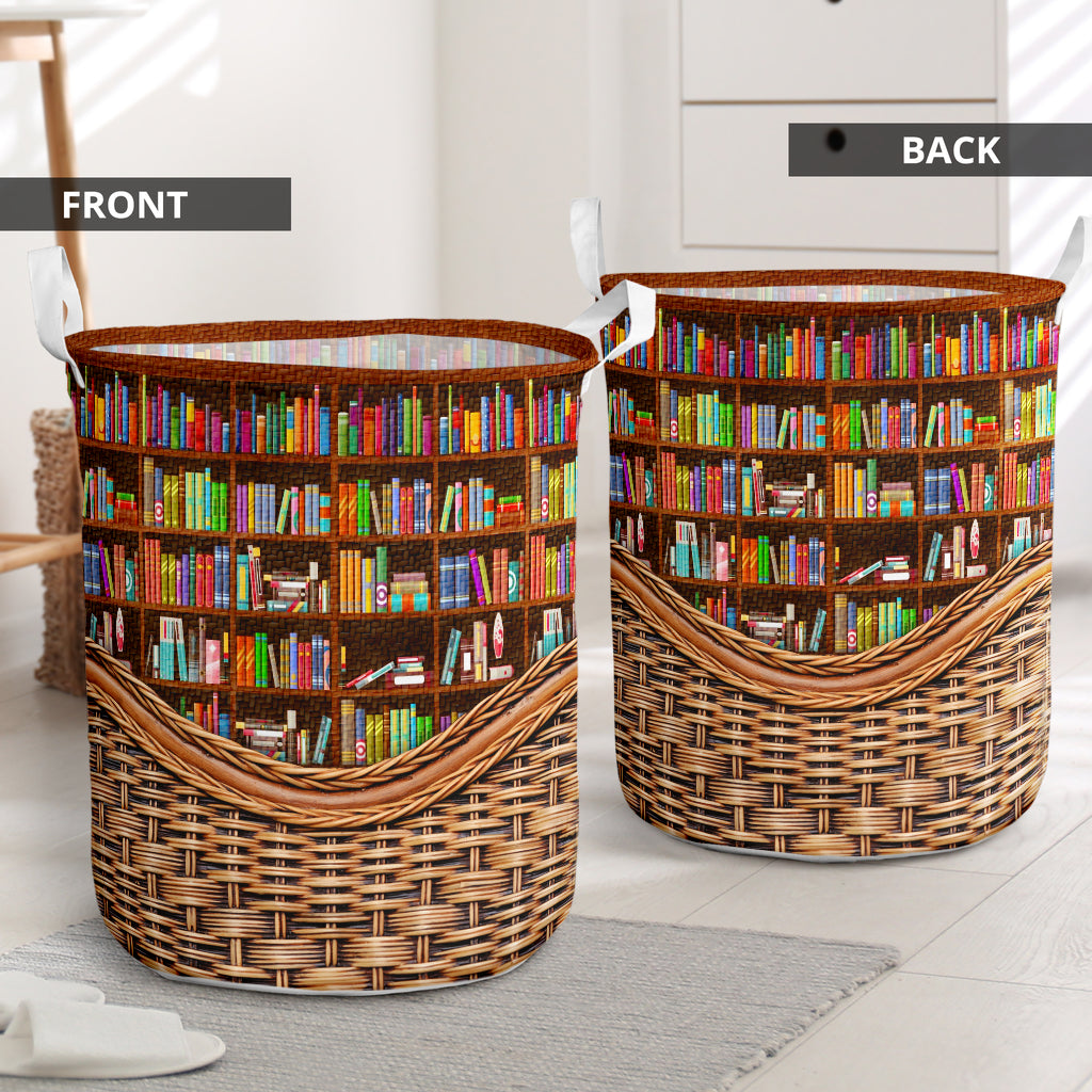 Book Rattan Texture Style Laundry Basket For Nursery Dorm And Home Storage