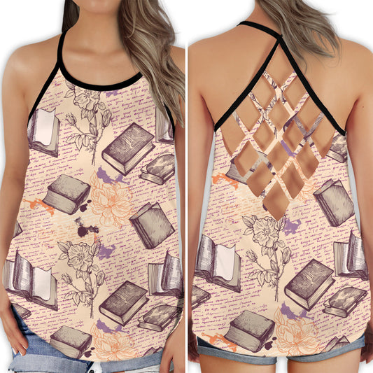 Book Lover Vintage Reading Hollow Tank Top For Yoga Workouts And Casual Wear