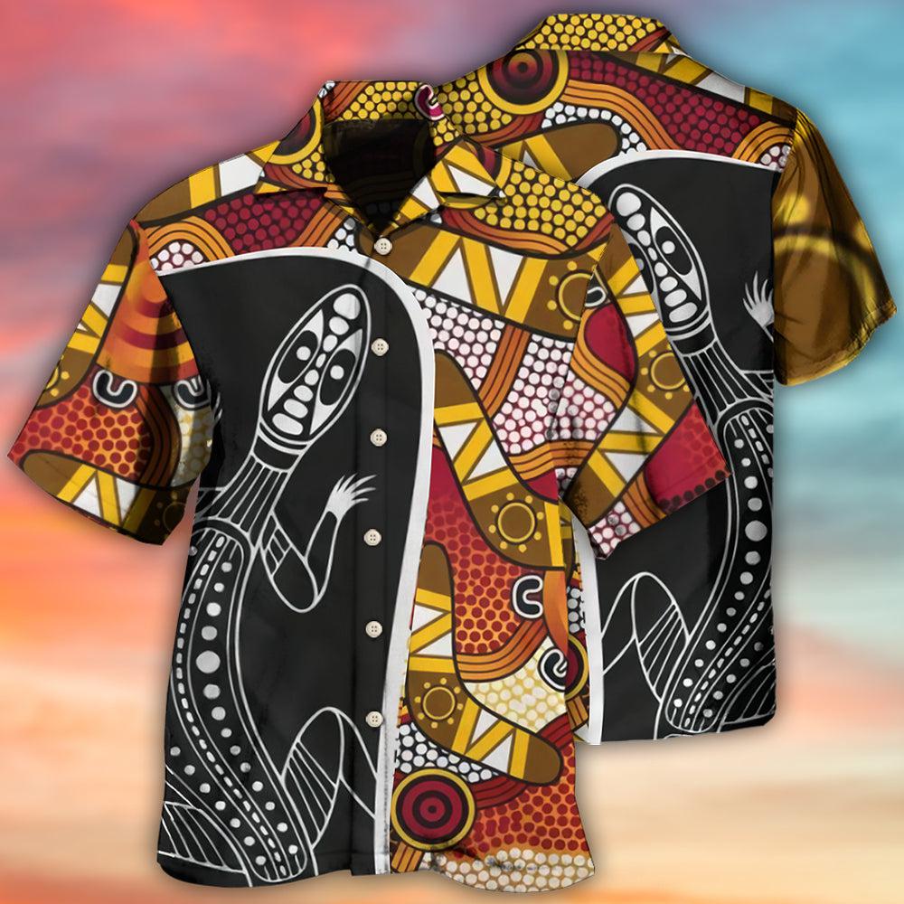 Creative Boomerang Hawaiian Shirt For Summer Vacation, Beach Travel, And Casual Wear