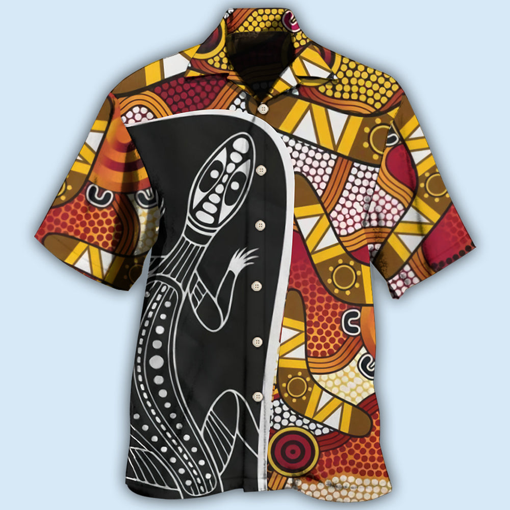 Creative Boomerang Hawaiian Shirt For Summer Vacation, Beach Travel, And Casual Wear