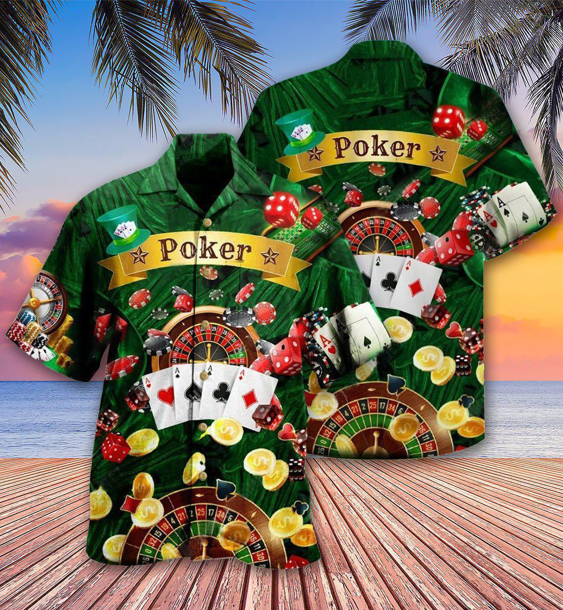 Game Card Play Forced Hawaiian Shirt For Summer Vacation And Beach Travel